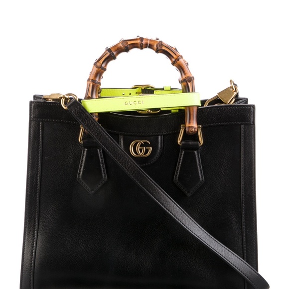 Gucci Black Leather Small Diana Tote with Bamboo Handles - Picture 2 of 6